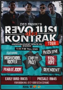 Des Panik!’s Revolusi atau Kontrak Tour; Persinggahan di Kuala Lumpur